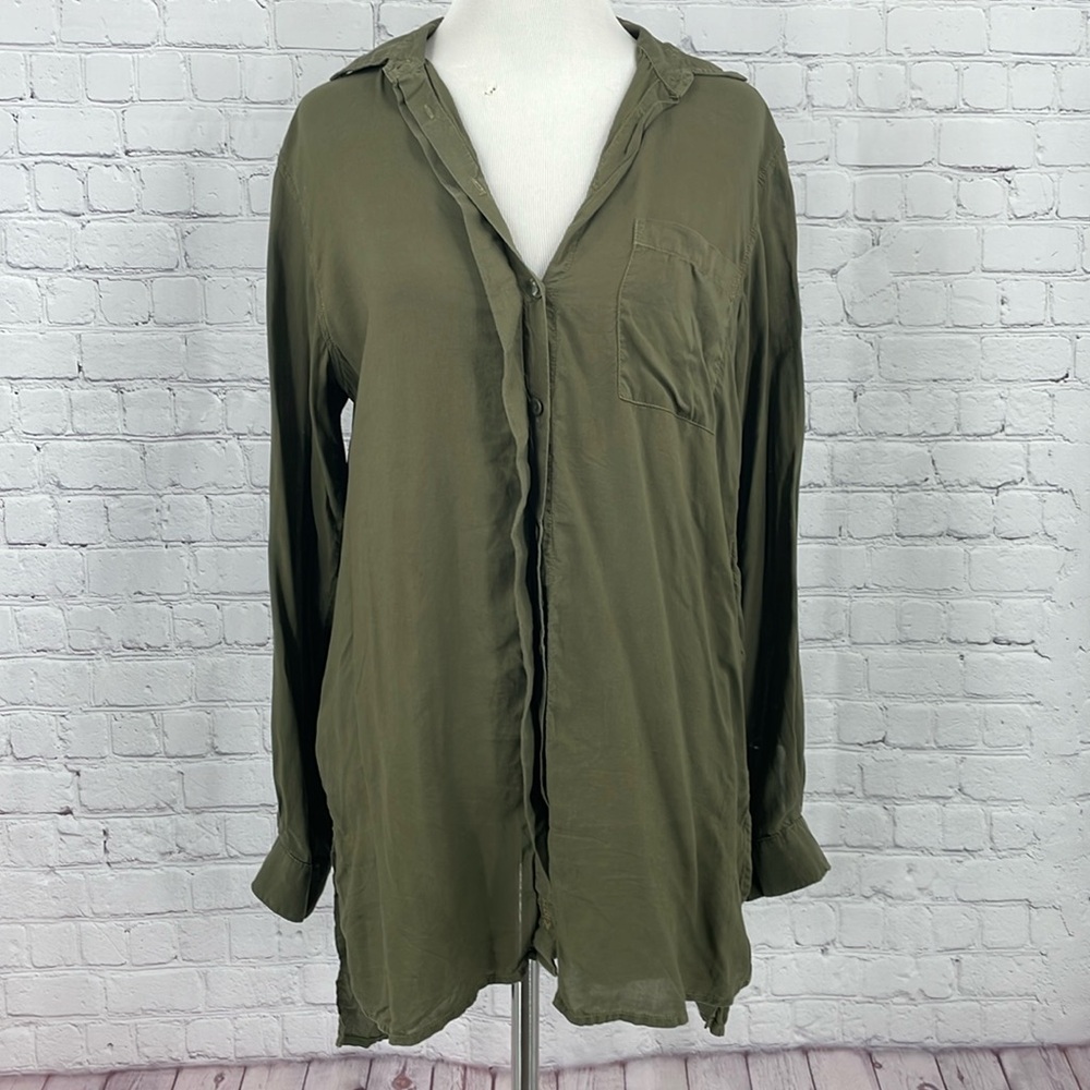 Super Lightweight Olive Green Zara Basic XS 100% Lyocell Soft